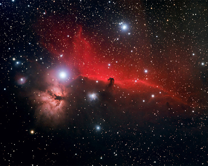 Horsehead and Flame Nebula After